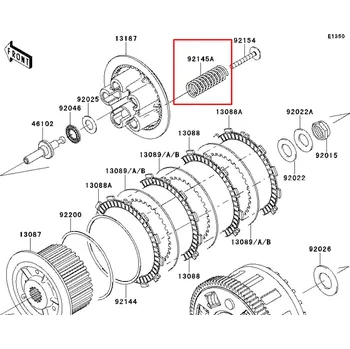 Motor pro motocykl Kawasaki - OEM Parts Kawasaki Z1000 sada originálních spojkových pružin 5ks