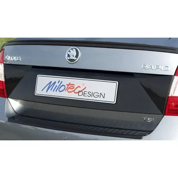 Tuning Designový kryt pod SPZ ABS černá metalíza Škoda Rapid Liftback od r.v. 2013 | Milotec