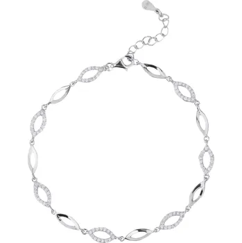 Náramek Bealio BEALIO Stříbrný náramek KAPKY 5 mm Délka náramku: 17+3 cm 03-09289-0545