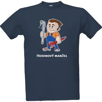 Tričko s potiskem Hodinový manžel v akci pánské