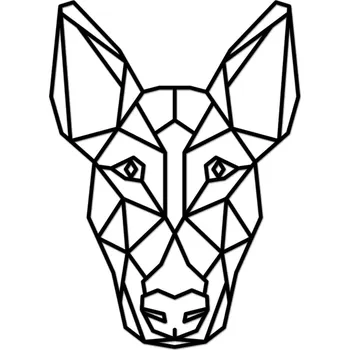 Vsepropejska Bulteriér dřevěná dekorace na zeď Rozměr (cm): 17 x 12,2, Typ: Bulteriér 1