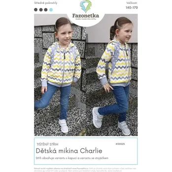 Nit Tištěný střih Dětská mikina Charlie | 140 - 170