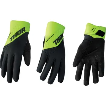 Moto rukavice Motokrosové rukavice THOR SPECTRUM COLD WEATHER ČERNÁ/ACID (jsou tou nejlepší volbou pro chladné dny na trati)