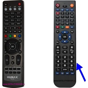 Dálkový ovladač Náhradní dálkový ovladač Humax IRHD5100 IRHD 5100 RM-E06