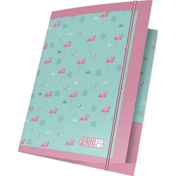 Archivační box Folder kartonový A4 s gumičkou "plameňák"