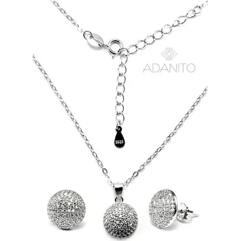 Souprava šperků Stříbrná souprava pecky se zirkony