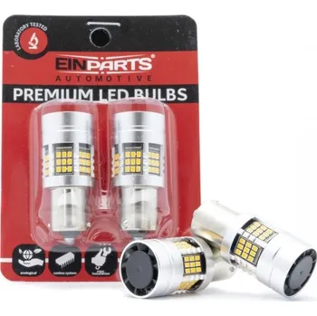 Autožárovka P21W LED žárovky (54 x SMD 2016) jantar CANBUS