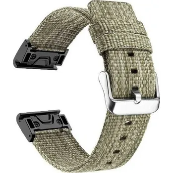 Řemínek na hodinky Nylonový řemínek Ricardo 26mm (pro Garmin Fenix 8/7X/6X (51mm), Tactix aj.), zelený, QuickFit