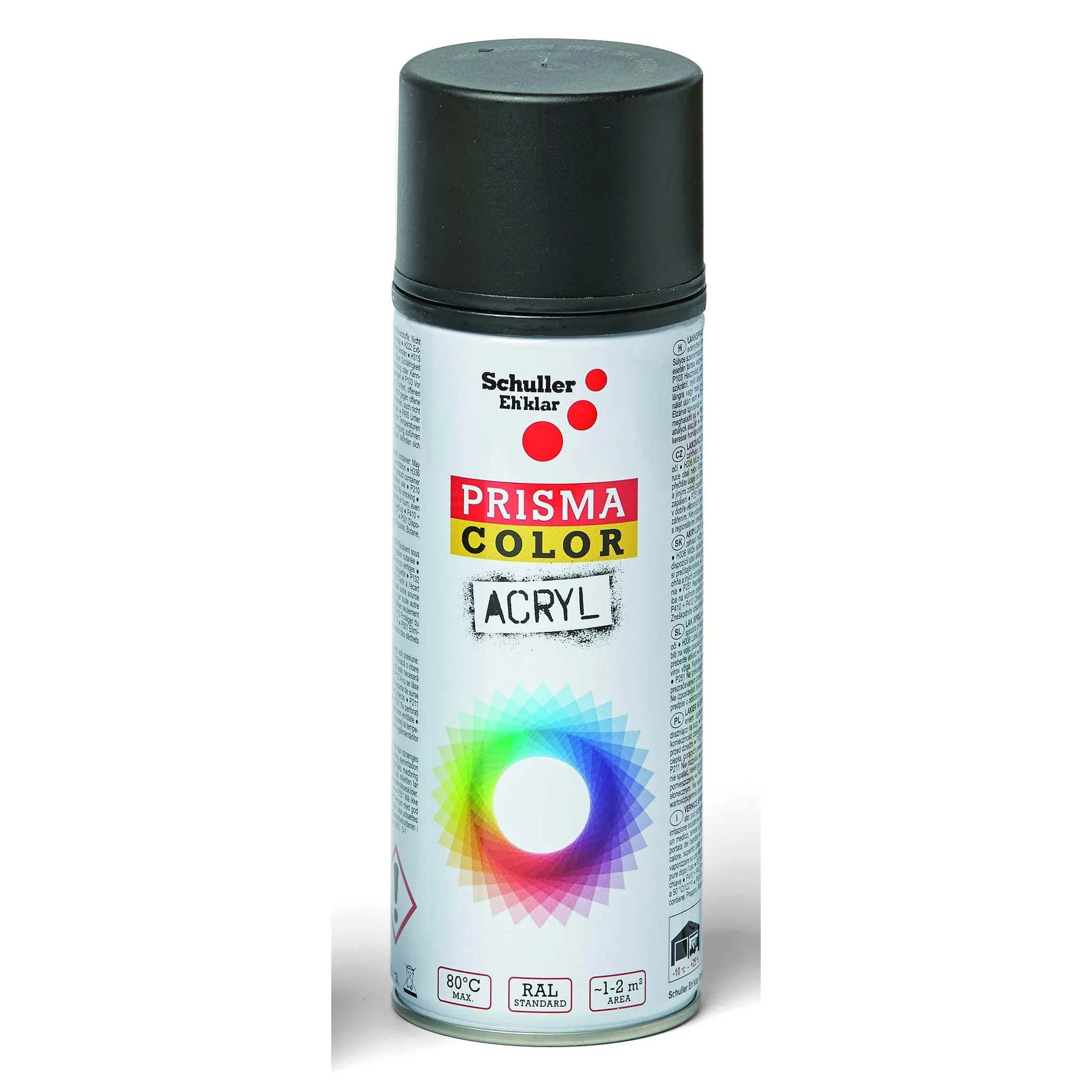 Fotografie 1 - Barva ve spreji Schuller Eh'klar Prisma Color sprej 400 ml RAL 9005 matně černá