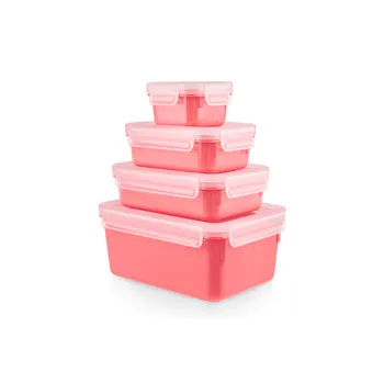 Dóza na potraviny Tefal Master Seal Color N1030910 set 4 ks červená