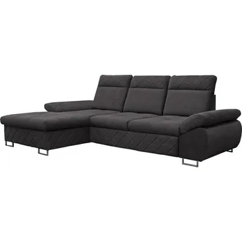 Sedací souprava Rozkládací rohová sedačka SELLIA tmavě šedá