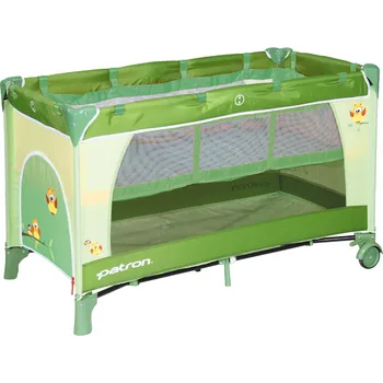Dětská postýlka Cestovní postýlka Patron Skippy Plus - Owl Green 858