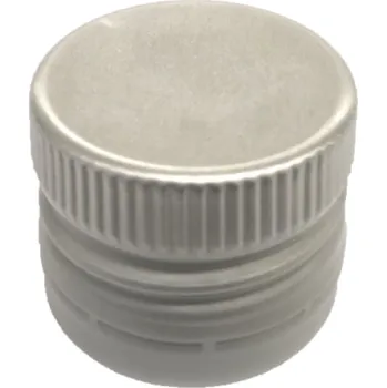 Hliníkové víčko na lahev STŘÍBRNÉ 31,5 x 18 mm s garančním kroužkem | Zavarovacisklo.cz Počet kusů v balení: 1