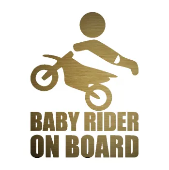 Polep vozidla SAMOLEPKA Baby rider on board levá (64 - škrábaný kov zlatý) NA AUTO, NÁLEPKA, FÓLIE, POLEP, TUNING, VLASTNÍ TEXT, TISK, AUTOSAMOLEPKY.cz, POLEPY, OBRÁZEK, LOGO, SAMOLEPKY