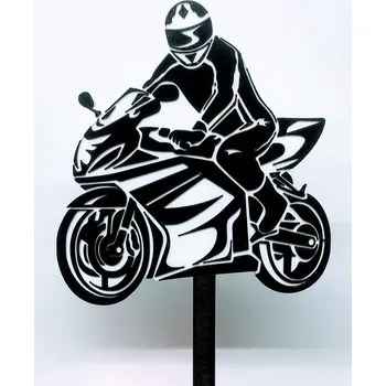 Dortová svíčka Zápich Motorkář (možnost jména, věku)