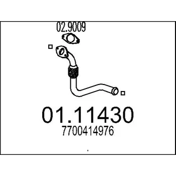Výfuková trubka Výfuková trubka MTS 01.11430
