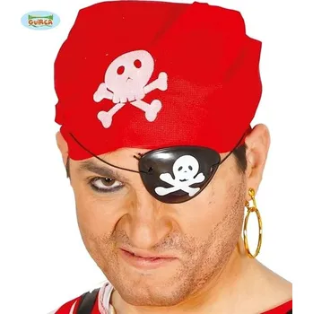 Karnevalový kostým Sada Pirát - Šátek, Náušnice a Páska Na Oko - Unisex
