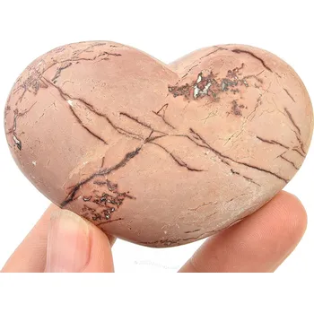Přírodní kámen Jaspis hladké srdce 84g (Maroko)