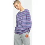 SANTA CRUZ triko - Other Dot Chest L/S T-Shirt Violet Stripe (VIOLET STRIPE) velikost: 12