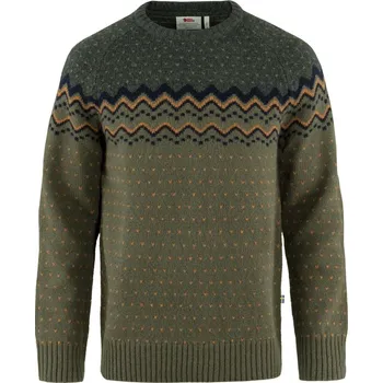 Pánský svetr Svetr Fjällräven Övik Knit Sweater M Laurel Green-Deep Forest - M + doprava zdarma
