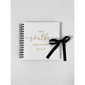 Fotoalbum Fotoalbum naše svatba s vlastním textem BÍLÝ Varianta: S vlastním textem