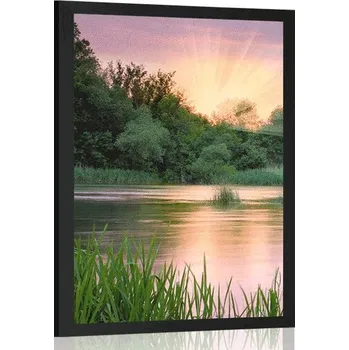 Plakát Dovido Plakát východ slunce u řeky
