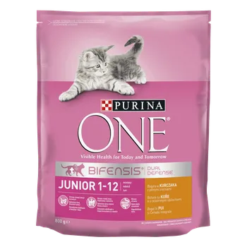Krmivo pro kočku Purina One Bifensis Junior s kuřecím a celozrnnými obilovinami 8x 800 g