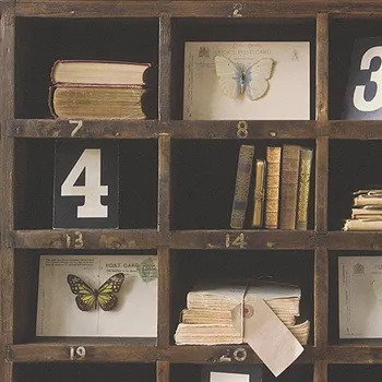 Tapeta Vliesové tapety Authnetic Wall dřevěná knihovna 302571