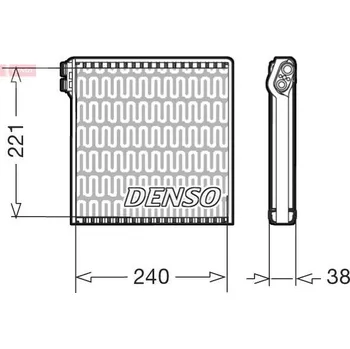 Výparník klimatizace Výparník, klimatizace DENSO DEV09102