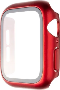 Příslušenství k chytrým hodinkám FIXED Pure+ ochranné pouzdro s temperovaným sklem pro Apple Watch 45 mm červené