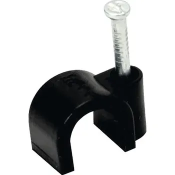 kabelová chránička Příchytka kabelu 5 mm, černá, balení 30 ks