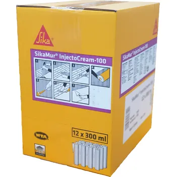SikaMur-InjectoCream-100 - bariéra proti vzlínajíci vlhkosti Objem: krabice 12 ks - 300 ml
