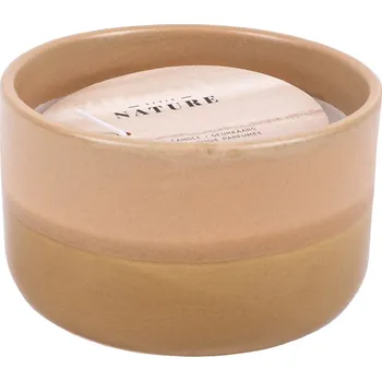 Svíčka Vonná svíčka v keramickém obalu, Avokádové mléko, béžová