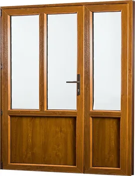 Vchodové dveře Oknostyl Premium 158/208/8 L bílé/zlatý dub
