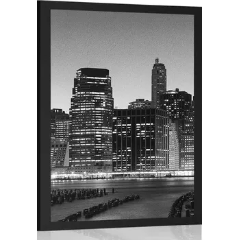 Plakát Dovido Plakát noční New York v černobílém provedení