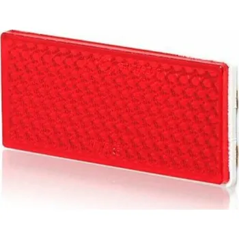 Příslušenství osvětlení automobilu Carvin Odrazka hranatá samolepící 105x48mm červená