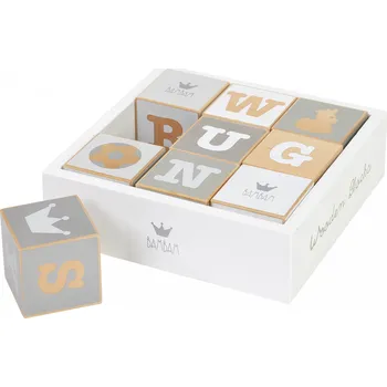 Dřevěná hračka Happy Horse BamBam dřevěné kostky písmenka