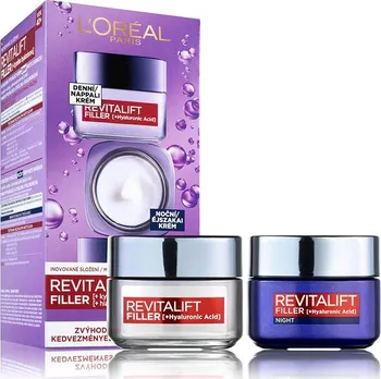 Kosmetická sada L'Oréal Revitalift Filler + Hyaluronic Acid Duopack dárková sada pleťových krému