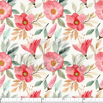 Zakázkový tisk, softshell, kočárkovina... Korálové květy Látky k tisku: Microfirba