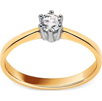 Prsten Zlatý zásnubní prsten se zirkonem Alexa IZ24469 + dárkové balení LUXUS zdarma