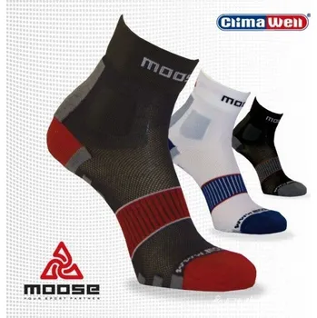 Dámské cyklistické tretry Ponožky MOOSE Madness bílo-modré - M