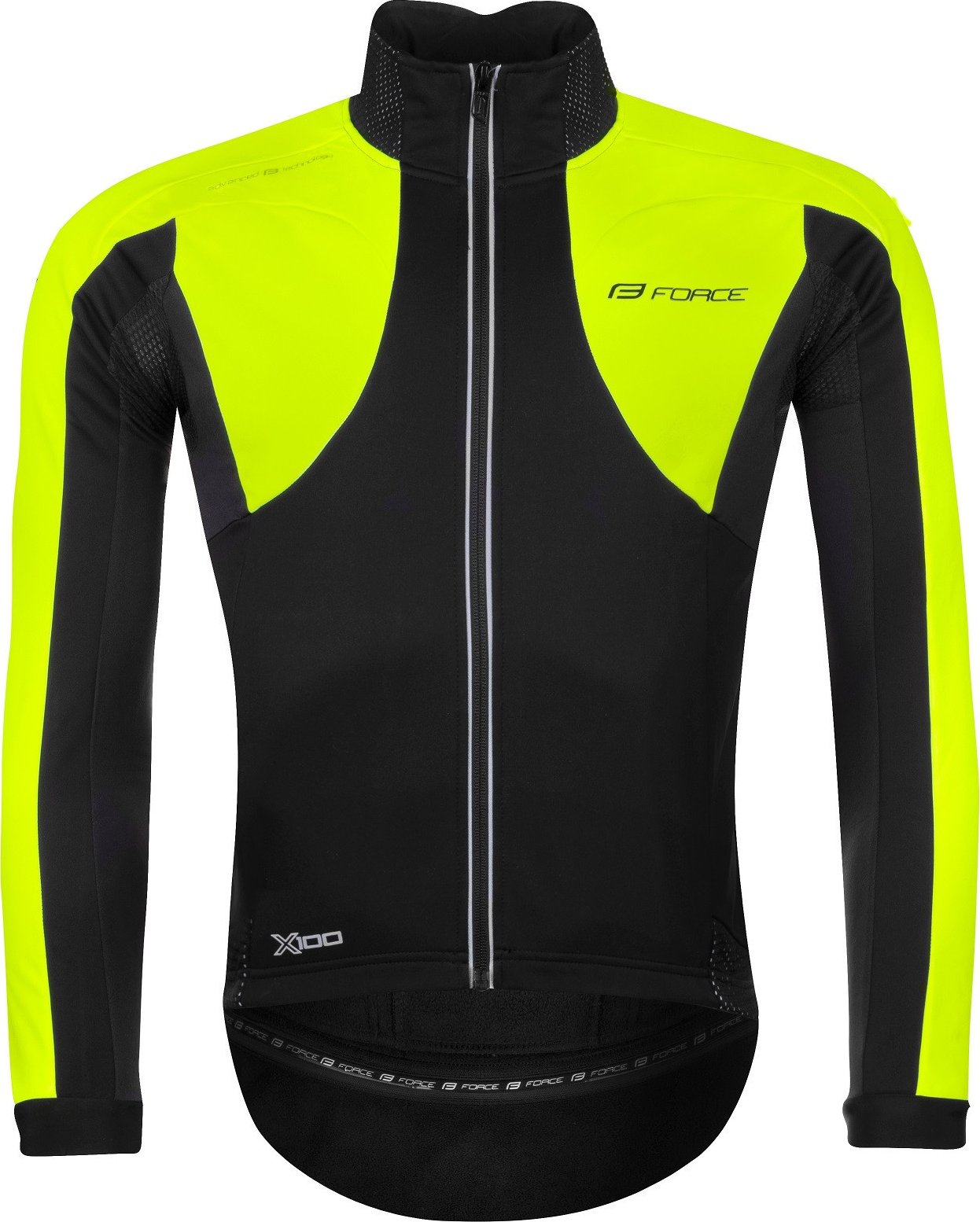 Bunda FORCE X100 zimní černá-fluo - XXL