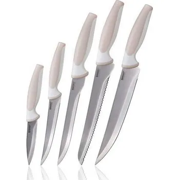 Kuchyňský nůž Banquet 5dílná sada nožů Trinity, krémová, béžová