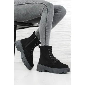 Dámská zimní obuv DnesObouvam.cz Kotníkové boty na hrubé podrážce HL-2027-1B Velikost: 38