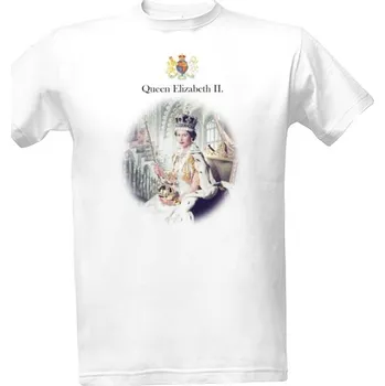 Tričko s potiskem Queen Elizabeth II. pánské