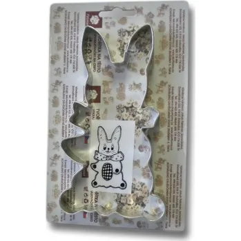 Velikonoční dekorace vykr. 0553 Zajíc s mašlí, 14,5cm /b.SKIN/