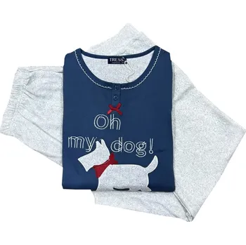 Dámské pyžamo C-Lemon Dámské flanelové pyžamo C-lomon AH00 Modrá XXL