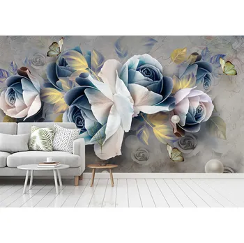 Fototapeta Malvis ® Tapeta Růže a motýl Vel. (šířka x výška): 216 x 140 cm