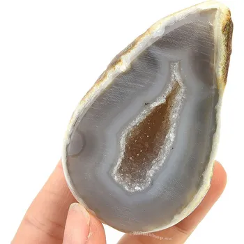 Přírodní kámen Achátová geoda s dutinou 158 g