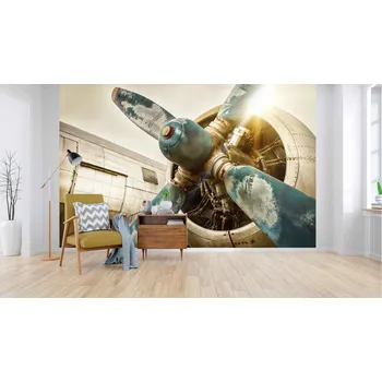 Tapeta Malvis ® Tapeta Motor letadla Vel. (šířka x výška): 432 x 290 cm